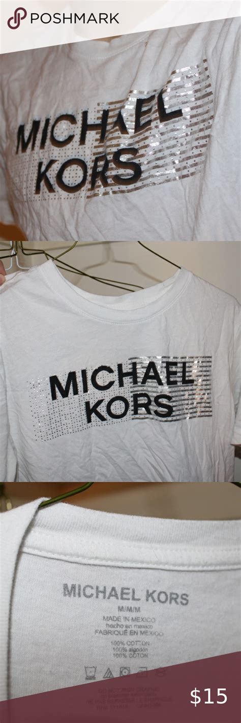 michael kors black and white shirt|Michael Kors men's white shirt.